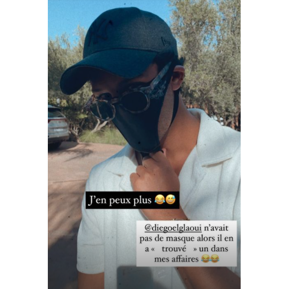 Iris Mittenaere en vacances à Marrakech avec son compagnon Diego El Glaoui. Décembre 2020