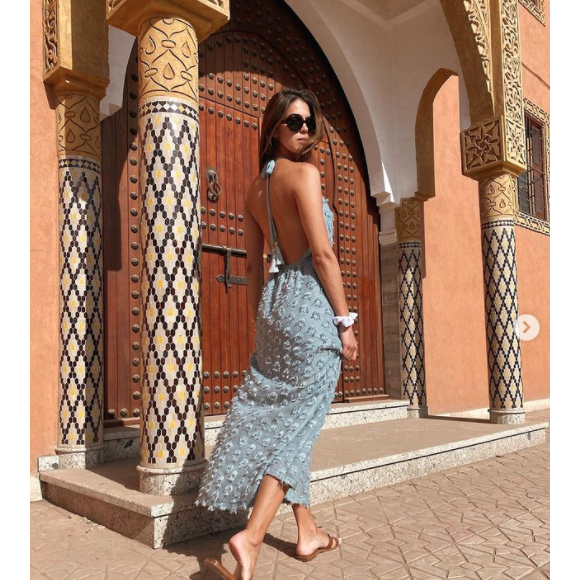 Iris Mittenaere en vacances à Marrakech avec son compagnon Diego El Glaoui. Décembre 2020