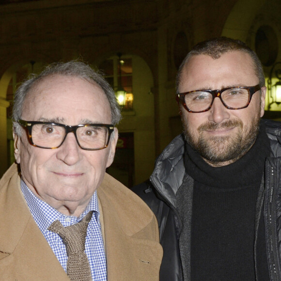 Claude Brasseur et son fils Alexandre - Générale de la pièce "La porte à côté" au Théâtre Édouard VII à Paris, le 10 fevrier 2014. 