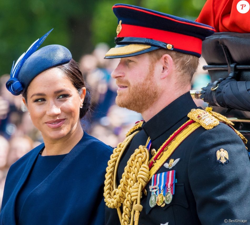 Le Prince Harry Duc De Sussex Et Meghan Markle Duchesse De Sussex Premiere Apparition Publique De La Duchesse Depuis La Naissance Du Bebe Royal Archie Lors Purepeople