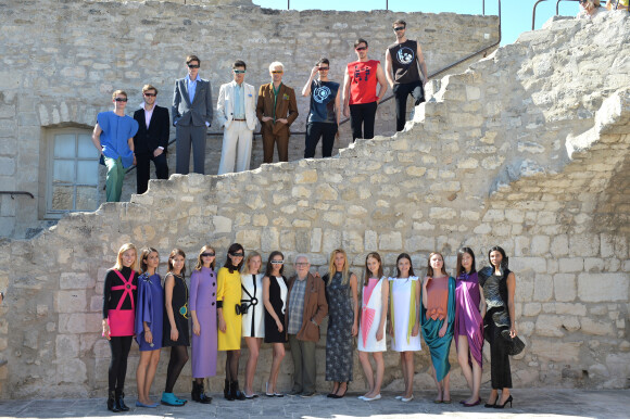 Pierre Cardin - Pierre Cardin lors de la présentation de sa collection 2016 au chateau du Marquis de Sade à Lacoste le 9 juillet 2016. © Veeren / Bestimage