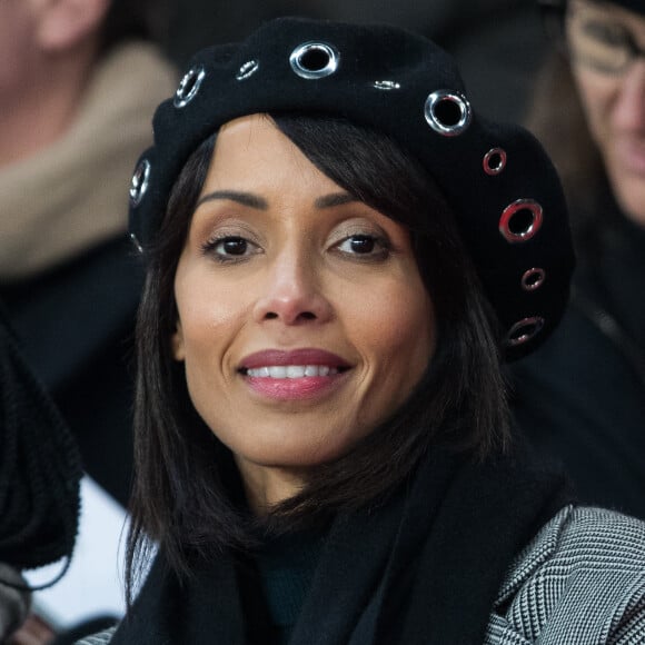 Sonia Rolland (Miss France 2000) dans les tribunes lors du match de Ligue 1 "PSG - Nantes (2-0)" au Parc des Princes. © Cyril Moreau/Bestimage