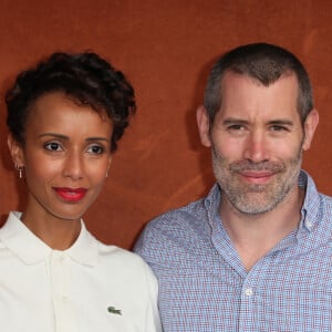 Sonia Rolland et son compagnon Jalil Lespert au village lors des internationaux de tennis de Roland Garros à Paris, le 10 juin 2018. © Moreau-Jacovides/Bestimage