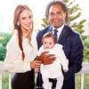 Christian Karembeu et son épouse Jackie Chamoun lors du baptême de leur fille Gaïa. Instagram, le 7 janvier 2018.