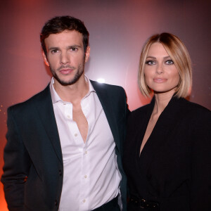 Exclusif - Hugo Philip et sa compagne Caroline Receveur - Soirée de lancement du nouveau parfum Boss "The scent absolute" à l'hôtel Mandarin Oriental à Paris. © Rachid Bellak/Bestimage