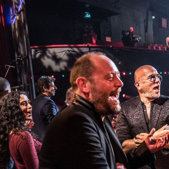 Exclusif - Le groupe Tryo, Pascal Obispo, Florent Pagny, Matthieu Chedid - Concert "Unis pour le Liban" à l'Olympia à Paris. Le 1er octobre 2020. © Da Silva-Moreau / Bestimage