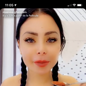 Maeva Ghennam révèle avoir été touchée par le coronavirus - Snapchat