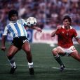 Diego Maradona lors du match Hongrie vs Argentine lors de la Coupe du Monde de Football de 1982