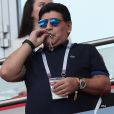 Diego Maradona - Célébrités dans les tribunes opposant la France à l'Argentine lors des 8ème de finale de la Coupe du monde à Kazan en Russie le 30 juin 2018 © Cyril Moreau/Bestimage   