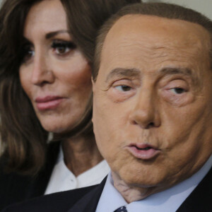 Silvio Berlusconi participe aux consultations au Palais du Quirinal pour solutionner la crise du gouvernement Conte à Rome le 22 août 2019.