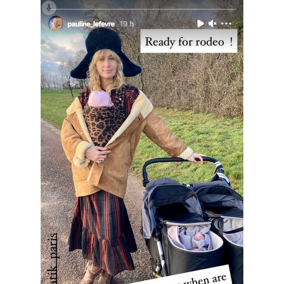 Pauline Lefèvre et ses jumeaux sur Instagram, janvier 2021.