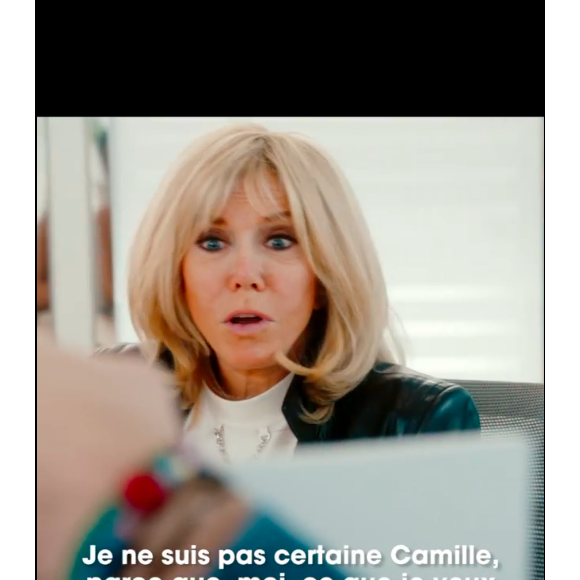 Brigitte Macron dans un clip humoristique avec Camille Combal pour l'Opération Pièces Jaunes, le 16 janvier 2021.