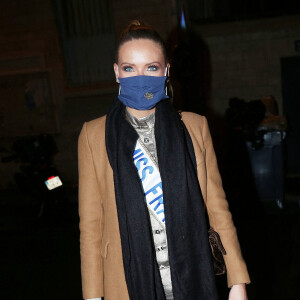 Exclusif - Amandine Petit, Miss France 2021, à son arrivée dans les studios de NRJ à Paris. Le 6 janvier 2021