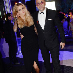 Pascal Obispo et sa femme Julie Hantson à la 17e édition du "Dîner de la mode du Sidaction" au Pavillon d'Armenonville à Paris, France, le 24 janvier 2019. © Rachid Bellak/Bestimage