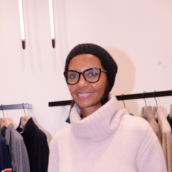 Karine Le Marchand lors de l'inauguration de la boutique flagship "Kujten" (marque française spécialisée dans le cachemire), située avenue Victor Hugo à Paris, le 27 novembre 2019. © Rachid Bellak/Bestimage