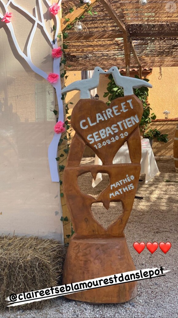 Mariage de Claire et Sébastien (L'amour est dans le pré), 12 septembre 2020.