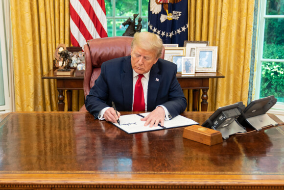 Donald Trump dans le bureau ovale de la Maison Blanche. Washington, le 22 décembre 2020.