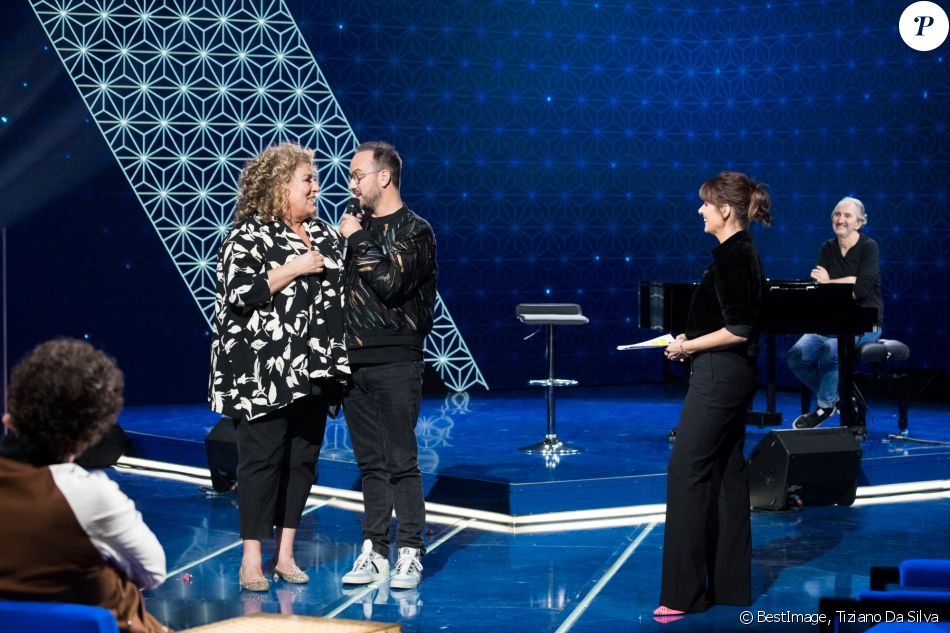 Exclusif - Marianne James, Jarry, Faustine Bollaert - Enregistrement de l'émission "La Boîte à Secrets", présentée par F.Bollaert et qui sera diffusée le 22 janvier sur France 3. Le 18 janvier 2021 © Tiziano Da Silva / Bestimage