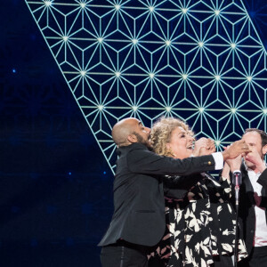 Exclusif - Marianne James et les danseurs de L.Boccolini - Enregistrement de l'émission "La Boîte à Secrets", présentée par F.Bollaert et qui sera diffusée le 22 janvier sur France 3. Le 18 janvier 2021 © Tiziano Da Silva / Bestimage