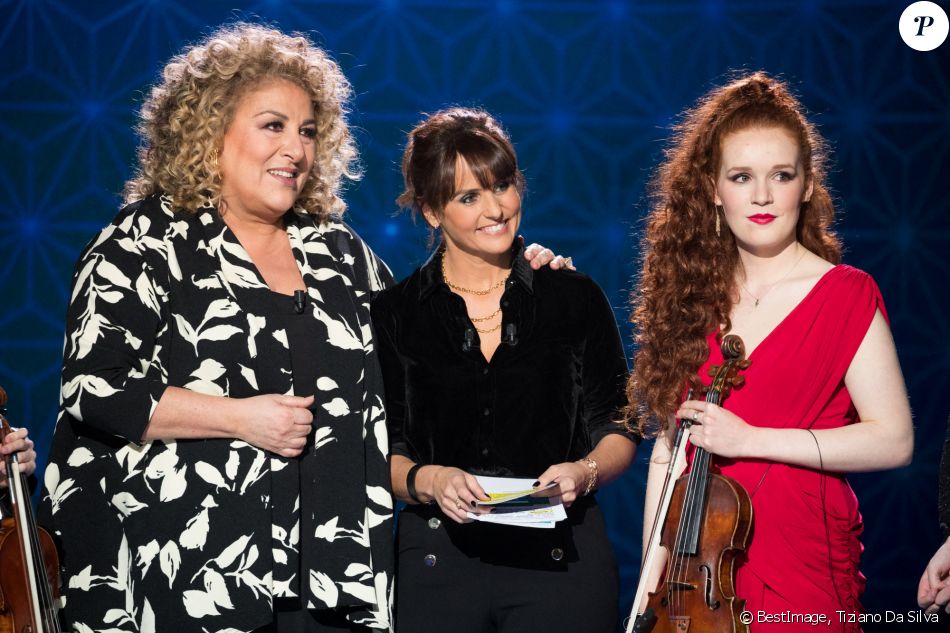 Exclusif - Marianne James, les soeurs Bertholet, Faustine Bollaert - Enregistrement de l'émission "La Boîte à Secrets", présentée par F.Bollaert et qui sera diffusée le 22 janvier sur France 3. Le 18 janvier 2021 © Tiziano Da Silva / Bestimage
