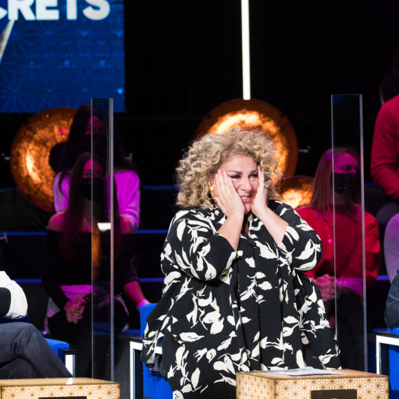 Exclusif - Claudio Capeo, Marianne James, Cyril Féraud - Enregistrement de l'émission "La Boîte à Secrets", présentée par F.Bollaert et qui sera diffusée le 22 janvier sur France 3. Le 18 janvier 2021 © Tiziano Da Silva / Bestimage