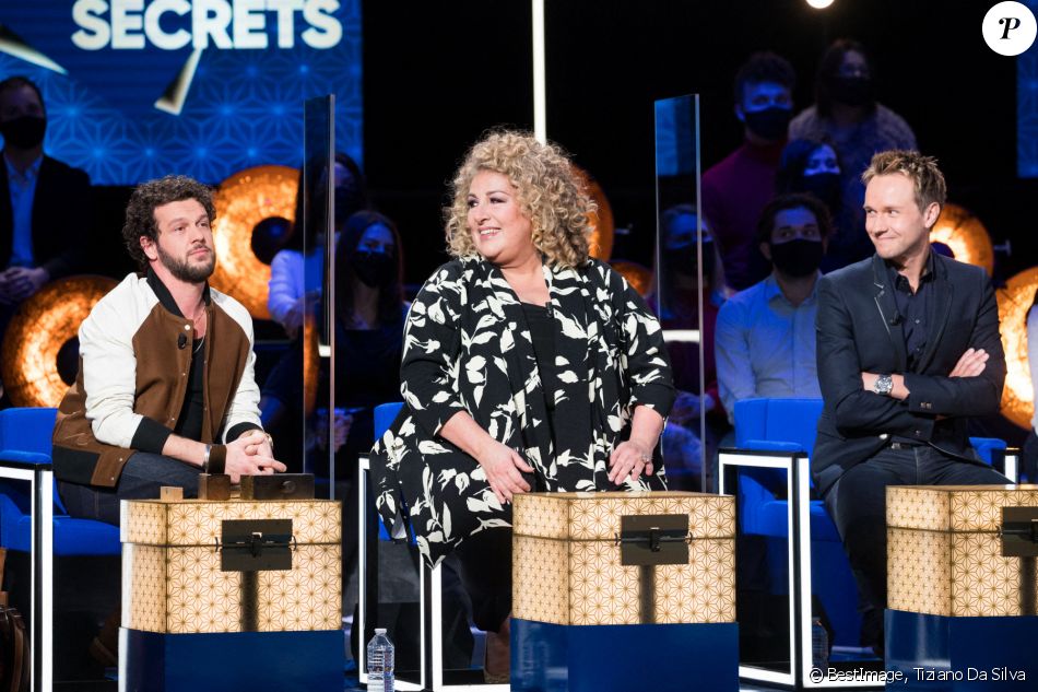 Exclusif - Claudio Capeo, Marianne James, Cyril Féraud - Enregistrement de l'émission "La Boîte à Secrets", présentée par F.Bollaert et qui sera diffusée le 22 janvier sur France 3. Le 18 janvier 2021 © Tiziano Da Silva / Bestimage