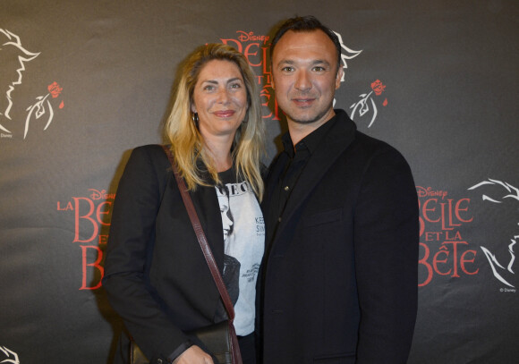 Alexandre Devoise et sa femme Anne-Laure - Première de la comédie musicale "La Belle et la Bête" avec Vincent Niclo dans le rôle de la Bête au théâtre Mogador à Paris le 20 mars 2014.