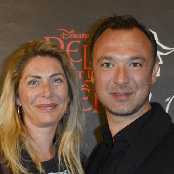 Alexandre Devoise et sa femme Anne-Laure - Première de la comédie musicale "La Belle et la Bête" avec Vincent Niclo dans le rôle de la Bête au théâtre Mogador à Paris le 20 mars 2014.