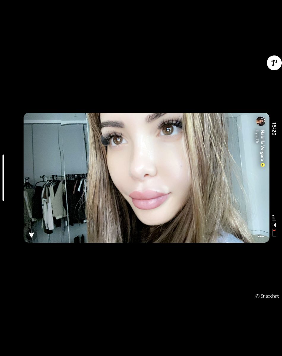 Nabilla dévoile le résultat de ses lèvres depuis son "lip blushing" - Snapchat, 22 janvier 2021