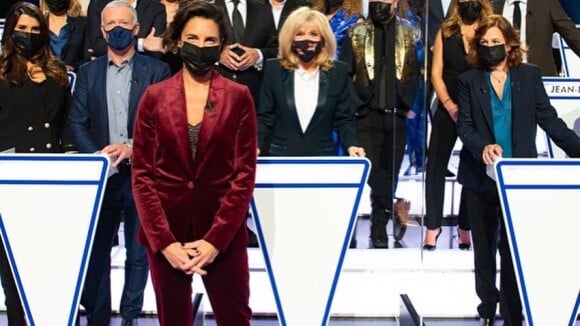 Brigitte Macron dans "Le Grand concours des animateurs" sur TF1, présenté pour la première fois par Alessandra Sublet, une édition spéciale Pièces Jaunes qui a permis de récolter 75 000 euros.