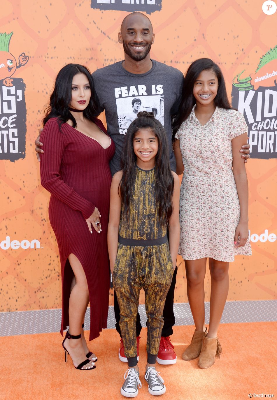 Kobe Bryant avec sa femme Vanessa et leurs filles Natalia et Gianna 26/01/2020 -