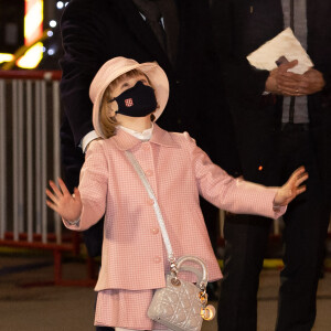 Le prince Albert II de Monaco, sa femme la princesse Charlene et leurs enfants le prince héréditaire Jacques et la princesse Gabriella durant la célébration de la Sainte Dévote, Sainte patronne de Monaco, à Monaco le 26 janvier 2021. © Olivier Huitel / Pool Monaco /Bestimage