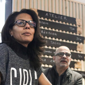 Audrey Pulvar - Anne Hidalgo, maire de Paris, donne une conférence de presse sur le thème : "Toutes, tous à vélo ", Paris, France, le 28 janvier 2020. © Stéphane Lemouton / Bestimage