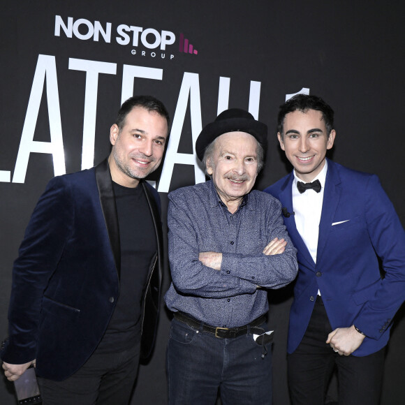 Exclusif - Mario Barravecchia, Popeck et Jordan De Luxe lors de l'enregistrement de l'émission "L'Instant De Luxe" pour la chaîne Non Stop People. Le 27 janvier 2021. © Cédric Perrin / Bestimage