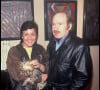Archives - Popeck et sa femme Anne lors du vernissage de l'exposition des peintures de Serge Reggiani en 1991.