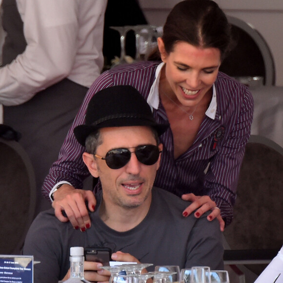 Gad Elmaleh et Charlotte Casiraghi - 20e Jumping International de Monte-Carlo au Port Hercule de Monaco à Monte-Carlo, le 27 juin 2015.