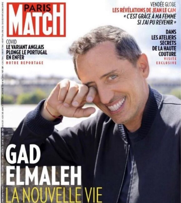 Gad Elmaleh en couverture de "Paris Match", numéro du 4 février 2021.