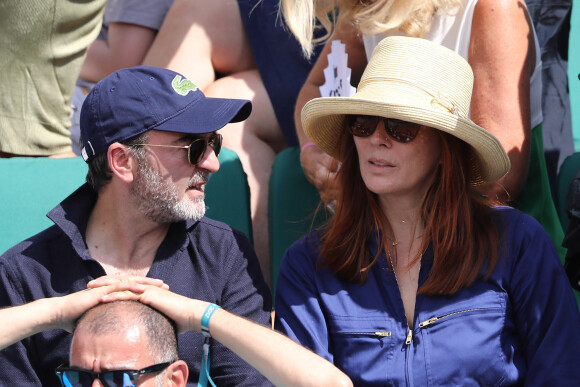 Bruno Solo et sa femme Véronique dans les tribunes lors des internationaux de France de Roland Garros à Paris, le 31 mai 2017. © - Dominique Jacovides - Cyril Moreau/ Bestimage