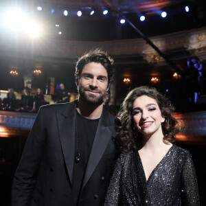 Exclusif - Tom Leeb, Neïma Naour - Backstage de l'enregistrement de l'émission "Symphonie pour la Vie, Spéciale Pièces jaunes" au Théâtre national de l'Opéra Comique à Paris, qui sera diffusée le 10 février sur France 3. © Dominique Jacovides / Bestimage