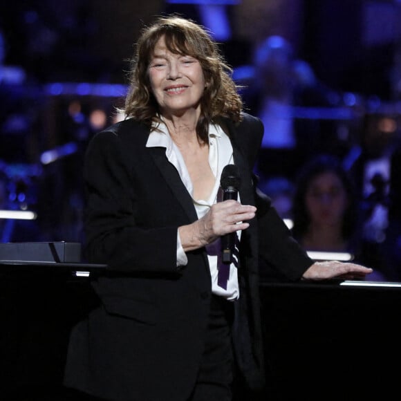 Exclusif - Jane Birkin - Enregistrement de l'émission "Symphonie pour la Vie, Spéciale Pièces jaunes" au Théâtre national de l'Opéra Comique à Paris, qui sera diffusée le 10 février sur France 3. © Dominique Jacovides / Bestimage