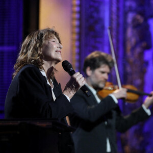 Exclusif - Jane Birkin, Nicolas Dautricourt - Enregistrement de l'émission "Symphonie pour la Vie, Spéciale Pièces jaunes" au Théâtre national de l'Opéra Comique à Paris, qui sera diffusée le 10 février sur France 3. © Dominique Jacovides / Bestimage