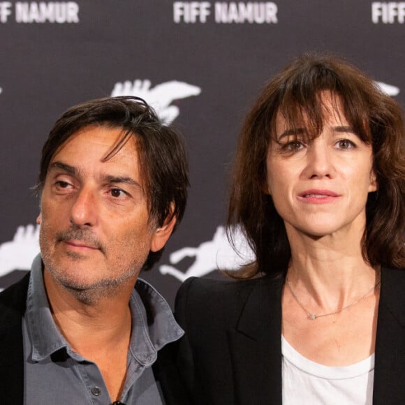 Yvan Attal et Charlotte Gainsbourg lors du photocall de "Mon chien stupide" pour la 34e édition du FIFF - Festival International du Film Francophone de Namur. Le 1er octobre 2019.