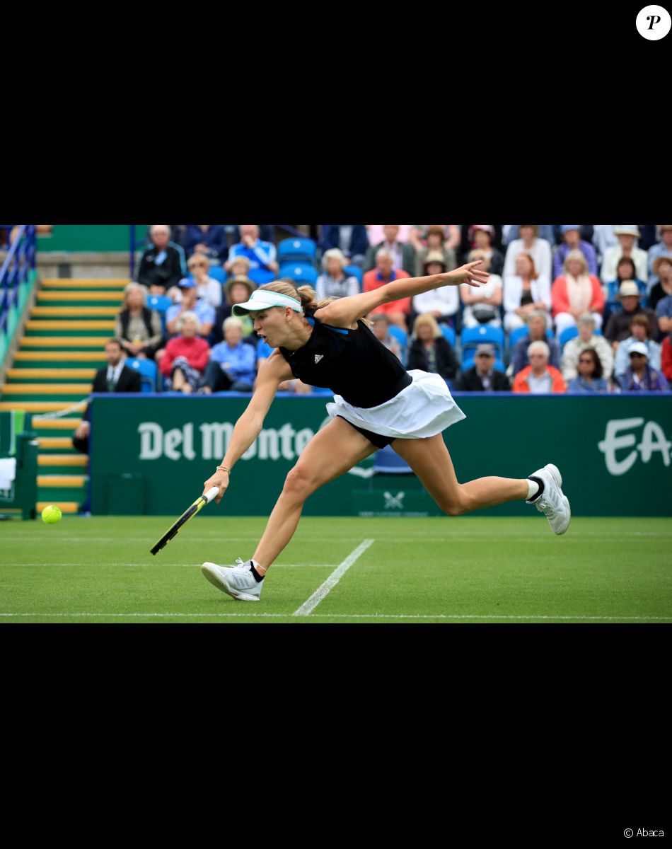 Caroline Wozniacki au tournoi de Nature Valley. Le 24 juin 2019.
