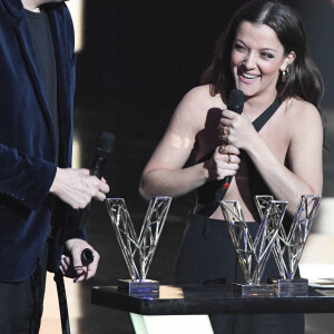 Grand Corps Malade (Victoire de la chanson originale) et Camille Lellouche - 36ème édition des Victoires de la Musique à la Seine Musicale à Boulogne-Billancourt, France, le 12 février 2021. © Coadic Guirec/Bestimage