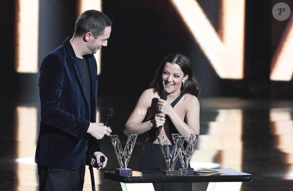 Grand Corps Malade (Victoire de la chanson originale) et Camille Lellouche - 36ème édition des Victoires de la Musique à la Seine Musicale à Boulogne-Billancourt, France, le 12 février 2021. © Coadic Guirec/Bestimage