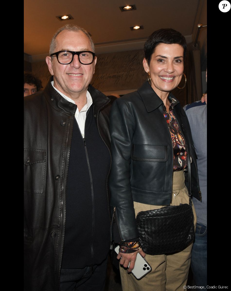 Exclusif - Frédéric Cassin et sa femme Cristina Cordula - People en backstage du spectacle "Jeanfi Janssens atterrit à l'Olympia" à Paris le 9 janvier 2020. © Coadic Guirec/Bestimage
