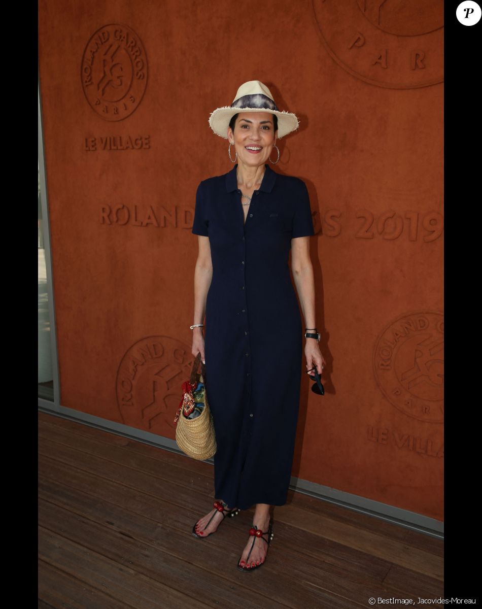 Cristina Cordula au village lors des internationaux de tennis de Roland Garros à Paris, France, le 2 juin 2019. © Jacovides-Moreau/Bestimage