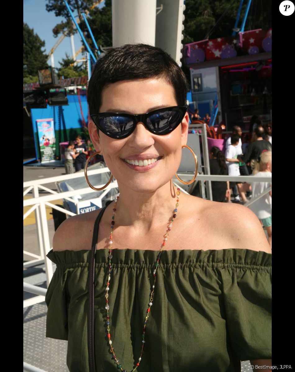 Exclusif - Cristina Cordula - Journée de la Fête Arc en Ciel pour la diversité au profit de l'association "Innocence En Danger" à la Foire du Trône à Paris le 1er juin 2019. M. Campion s'affiche avec A. Benalla, son nouveau "consultant sécurité" pour la Foire du Trône. © JLPPA/Bestimage