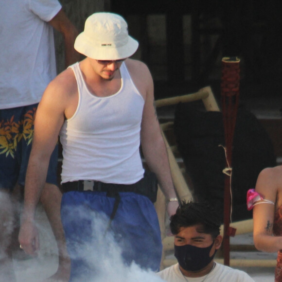 Exclusif - La fille de Madonna, Lourdes Leon, et son petit ami Jonathan Puglia profitent d'un après-midi ensoleillé en amoureux à Tulum. Le 30 janvier 2021.