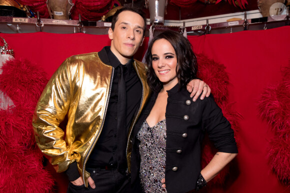 Exclusif - Grégoire Lyonnet et sa femme Alizée - Backstage de l'émission "Tous au Moulin Rouge pour le sidaction" au Moulin Rouge à Paris le 20 mars 2017. © Cyril Moreau - Dominique Jacovides / Bestimage